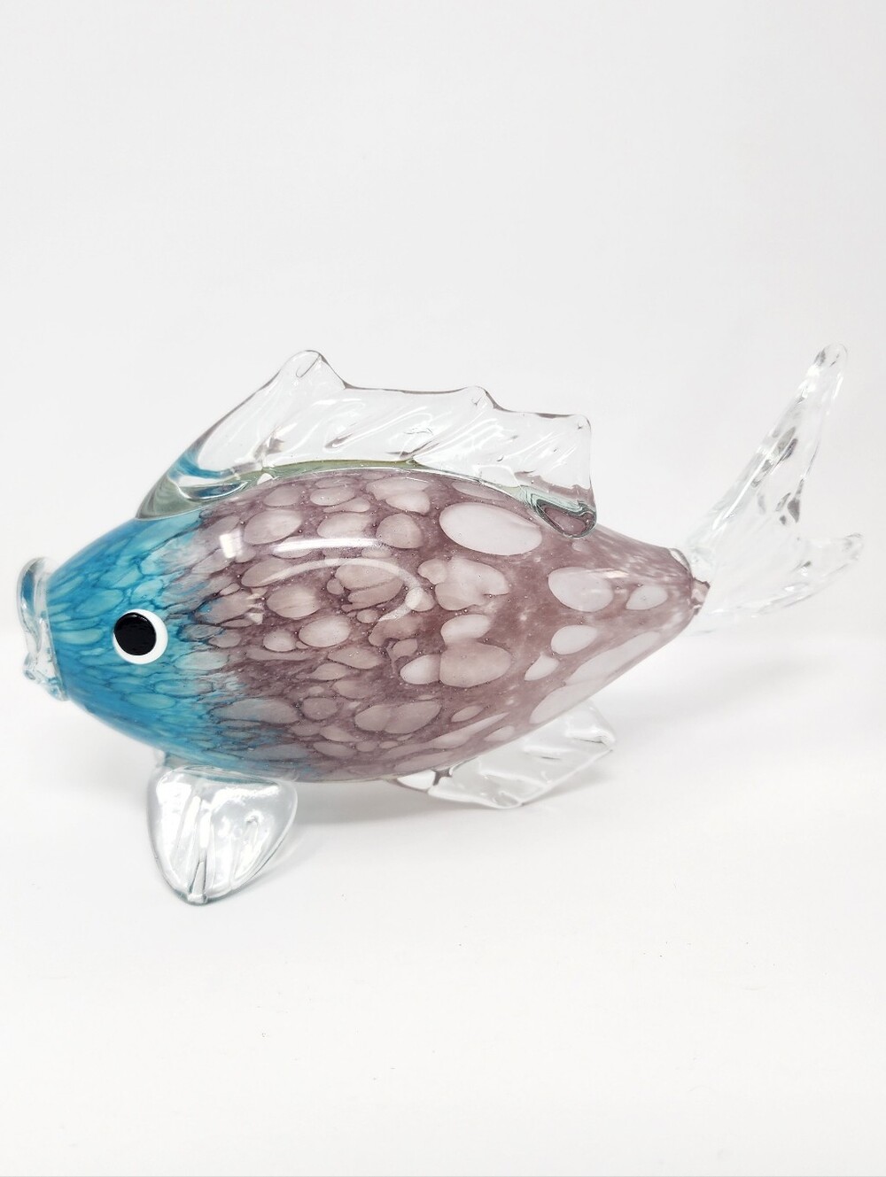Vintage Handblown Blue and Purple Art Glass Fish - Picture 6 of 10